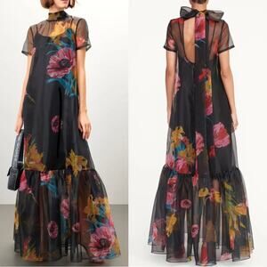 NEW NWT STAUD Calluna Painted Floral Multicolor First Bloom Night Dress